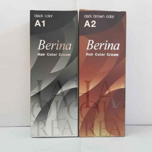Với Thuốc nhuộm tóc đen Berina A1, bạn sẽ tỏa sáng với mái tóc đen bóng bẩy, quyến rũ.