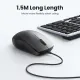 Chuột UGREEN MU007 Basic Mice Chuột USB Ba Nút MU007, 1200DPI, Dây dài 1m5, Màu Đen. 