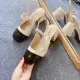 ẢNH THẬT Giày cao gót ngọc 7f gót vuông /giày nữ công sở cao cấp kín mũi hở gót.. 