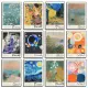 Nghệ thuật nổi tiếng Great Wave Off kanagawa Poster đêm đầy sao Mặt Trời Mọc Claude Monet canvas sơn cho phòng khách trang trí nhà. 