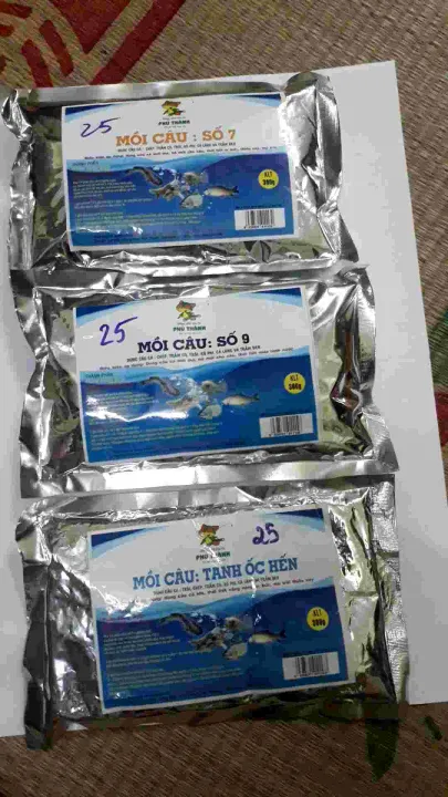 ComBo (gồm 3 gói) mồi câu số 7,số 9 và mồi tanh ốc hiến Hãng Mồi Câu Phú Thành