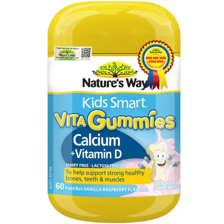 Kẹo Dẻo Canxi Cho Bé Nature’s Way Kids Smart Vita Gummies Calcium + Vitamin D 60 Viên – NATURE’S WAY >>> top1shop >>> lazada.vn