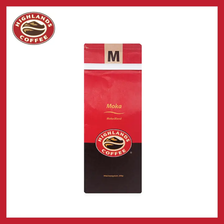 Cà phê rang xay Moka Highlands coffee 200g – dòng cà phê cao cấp – Highlands coffee – top1shop