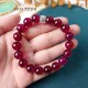 Vòng tay phong thủy đá Mã Não ruby hồng tím size 10 li mix charm bạc lu thống sang trọng, hợp mệnh Hỏa Thổ | Hoa Minh Gem. 