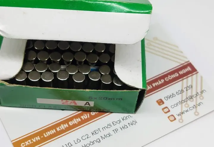 Cầu chì thủy tinh 2A 250V 5x20mm(10c)