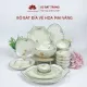 Bộ bát đĩa cao cấp Bát Tràng set 11, 16, 21 sản phẩm - Họa tiết hoa mai vàng. 