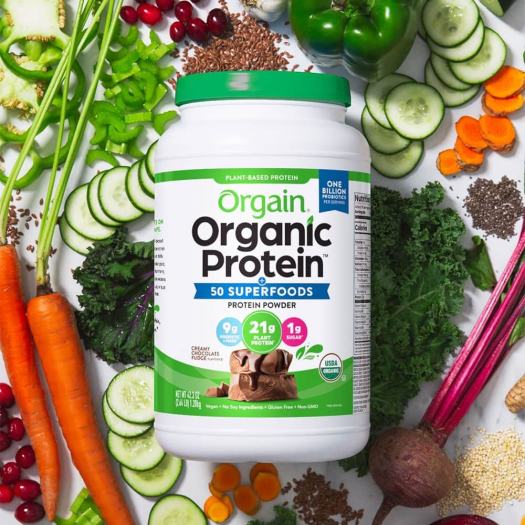 Bột Protein hữu cơ Orgain Organic Protein 50 Superfoods 1.2kg Hương Socola  - Trà đen | VinMart.co