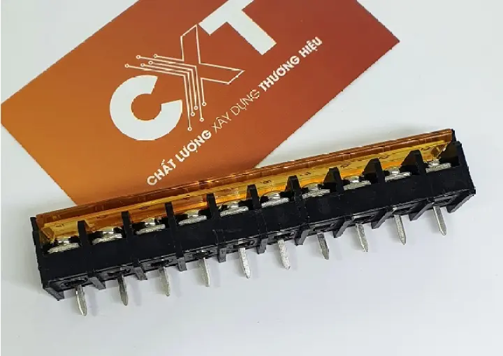 Cầu đấu 10P HB9500-10P 9.5mm có nắp bảo vệ