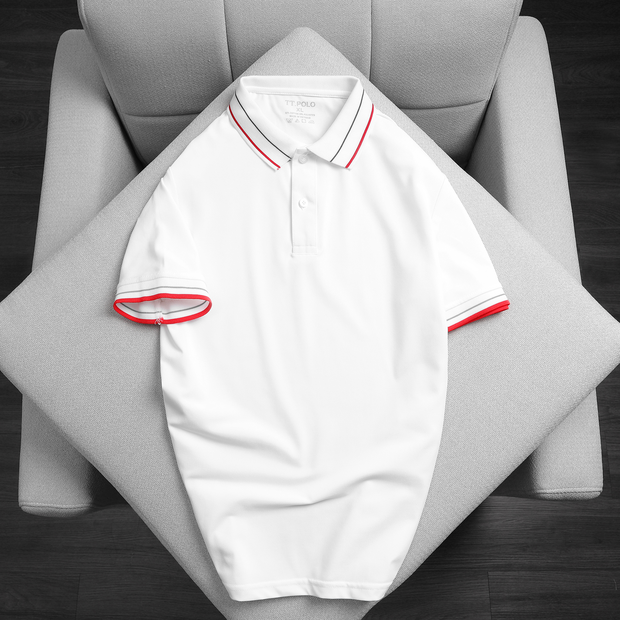 Áo Thun Polo Nam Nữ Vải Cá Sấu 4 Chiều Áo Thun Cổ Trụ Phong Cách Hàn Quốc áo polo áo thun cổ trụ áo 