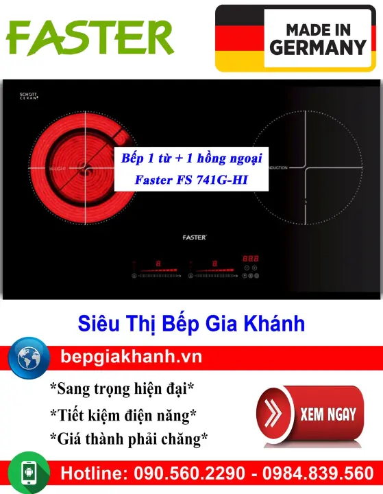 [HCM]Bếp điện từ đôi Faster FS 741G-HI nhập khẩu Đức, bếp điện từ, bếp điện từ đôi âm, bếp điện từ đôi, bếp điện từ đôi đức, bếp điện từ đôi nhật, bếp điện từ giá rẻ, bep dien tu gia re, bep dien tu hong ngoai