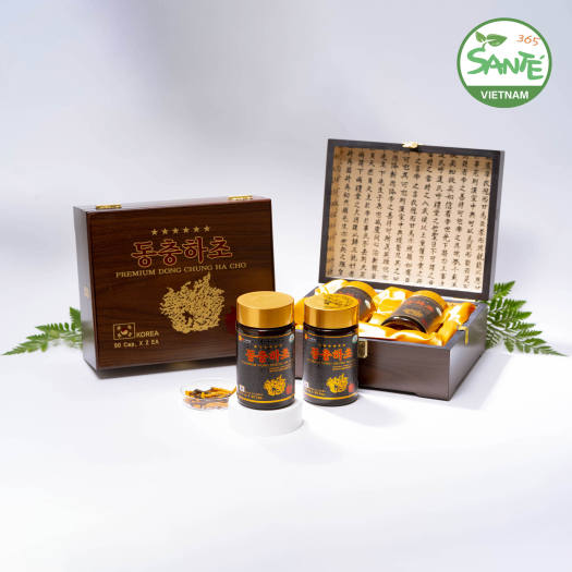 Đông Trùng Hạ Thảo Premium Hộp 2 Lọ Mỗi Lọ 90 Viên (Premium Dong Chung Ha Cho) - Sante365 - Thực Phẩm Bảo Vệ Sức Khỏe - Chống lão hóa | VitaminDep.com