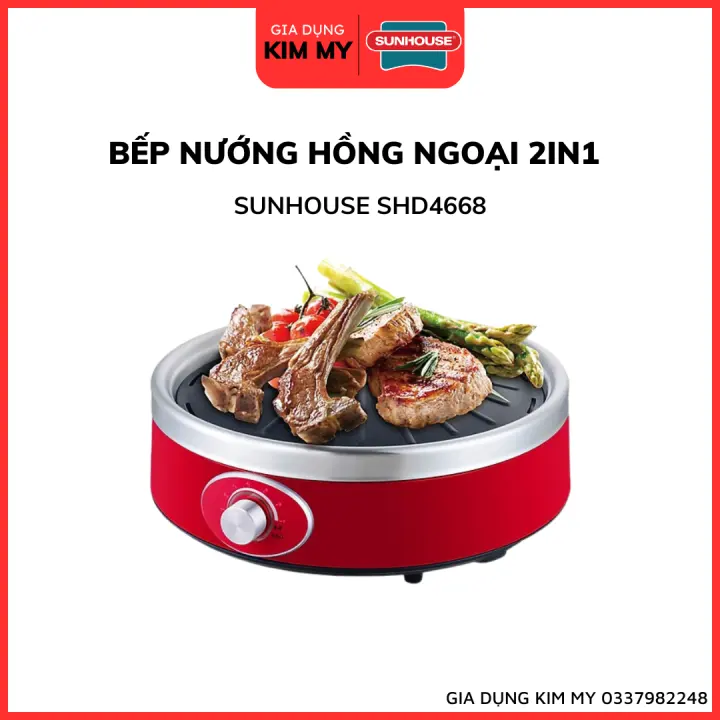 BẾP NƯỚNG HỒNG NGOẠI SUNHOUSE 2000W SHD4668