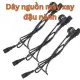 Dây nguồn máy xay đậu nành, 02 nguồn ra 03 chấu và 04 chấu. 