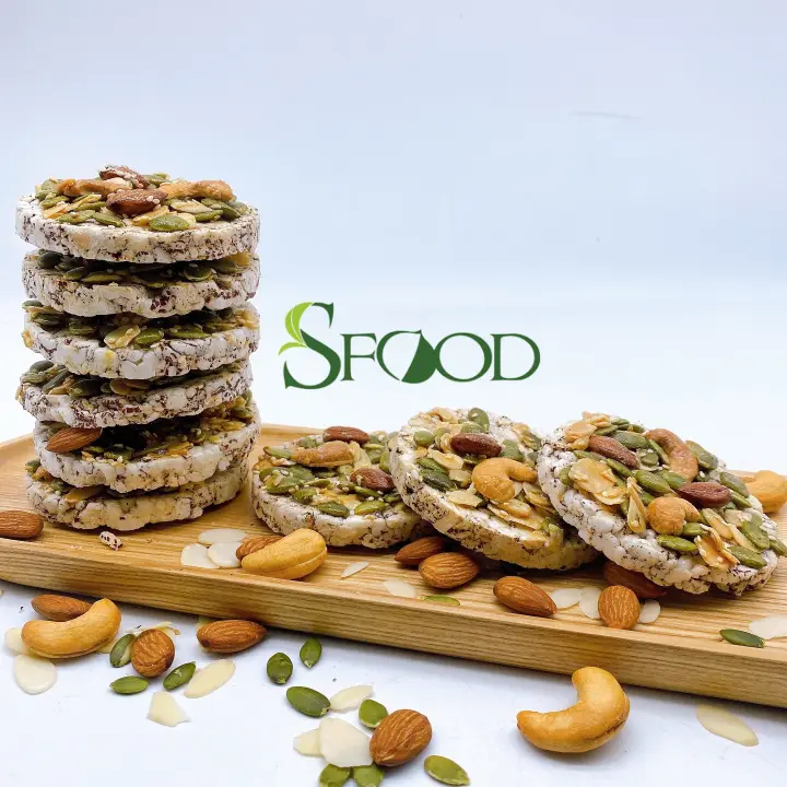 BÁNH BỎNG GẠO LỨT ÉP MIX HẠT SFOOD 200 GRAM, GIÒN RỤM, THƠM NGON, HỖ TRỢ GIẢM CÂN!