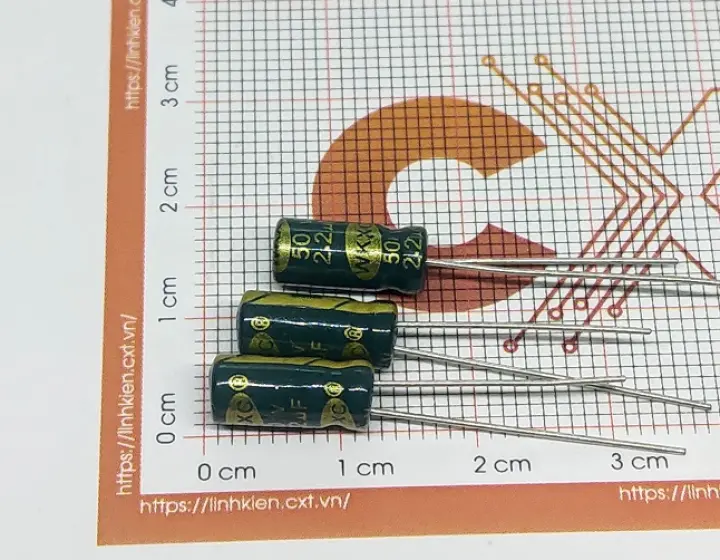 Tụ Hóa 2.2uF 50V 5x11mm (10c)