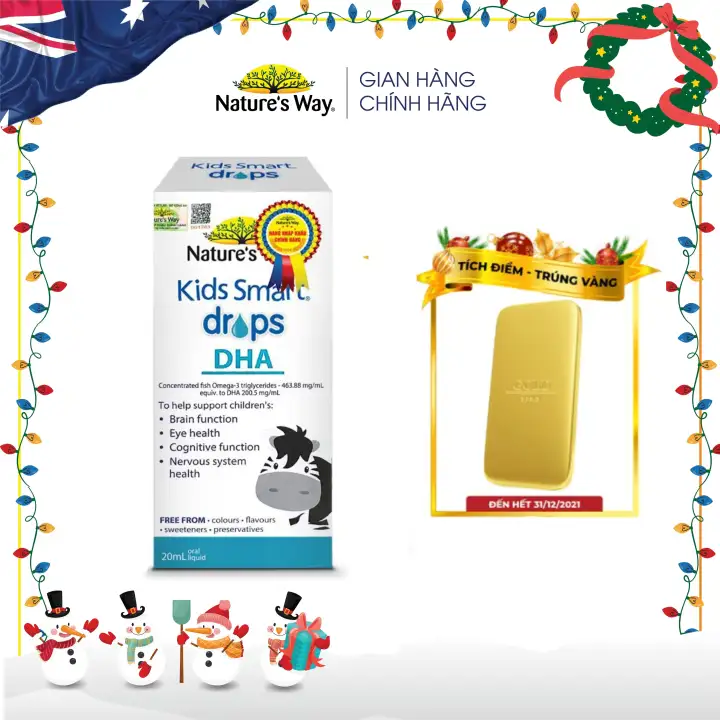 DHA Nature’s Way Kids Smart Drops DHA Dạng Giọt Giúp Tăng IQ, Phát Triển Não Bộ Cho Bé 20ml – NATURE’S WAY >>> top1shop >>> lazada.vn