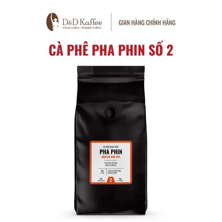Cà Phê Rang Xay Nguyên Chất PHA PHIN SỐ 2 Khối lượng 1kg – vị hài hòa giữa đậm đắng và hương thơm dịu – D&D Kaffee – No Brand – top1shop
