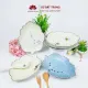 Đĩa sứ hình lá nhiều họa tiết lựa chọn cao cấp Bát Tràng. 