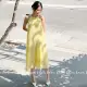 Đầm maxi cổ yếm đan sang chảnh chất thun xốp cao cấp JOVEN, thiết kế suông dáng dài tiểu thư, đi biển đi cafe dạo phố. 