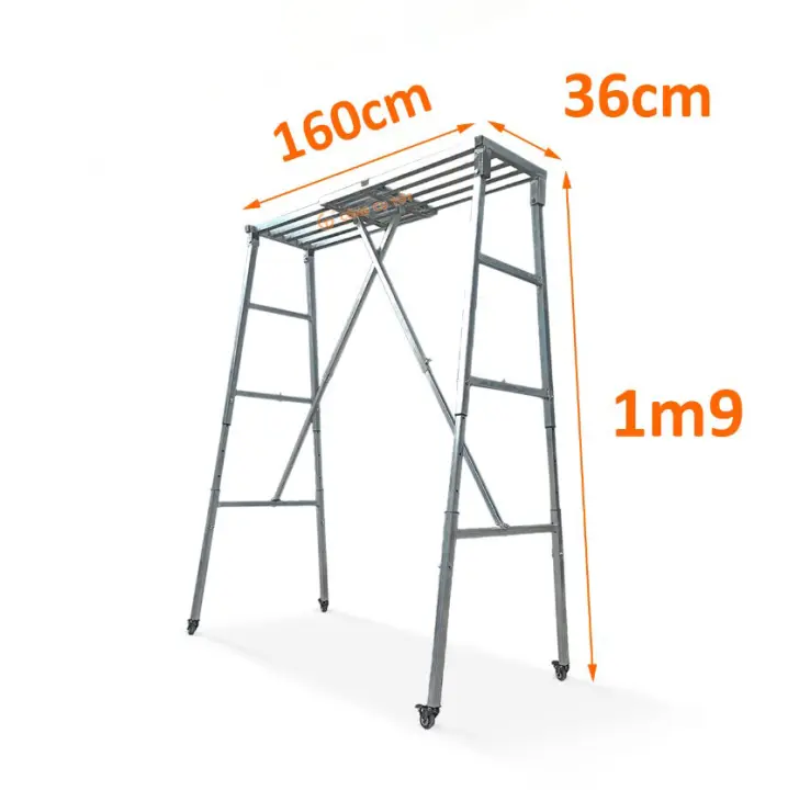 Giàn giáo công trình, giàn giáo gấp gọn - giàn giáo đa năng cao 1.55m - 1.83m có thể thay đổi chiều cao, tùy chỉnh mặt phẳng đứng