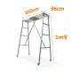 Giàn giáo công trình, giàn giáo gấp gọn - giàn giáo đa năng cao 1.55m - 1.83m có thể thay đổi chiều cao, tùy chỉnh mặt phẳng đứng. 