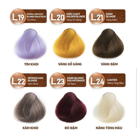 Bảng màu mới nhất  Kem nhuộm tóc LAVOX Collagen 3D hàng chính hãng công ty  Việt Nam  Shopee Việt Nam