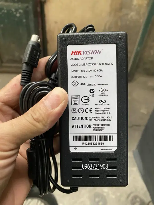 Nguồn đầu ghi camera Hikvision 12v 3.33A 4pin bảo hành 12 tháng | Lazada.vn