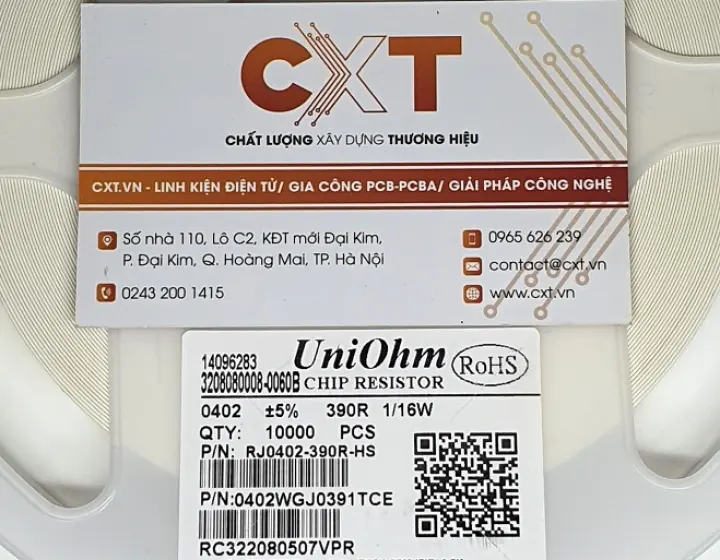 Điện trở 390R 0402 (5%) (50c)
