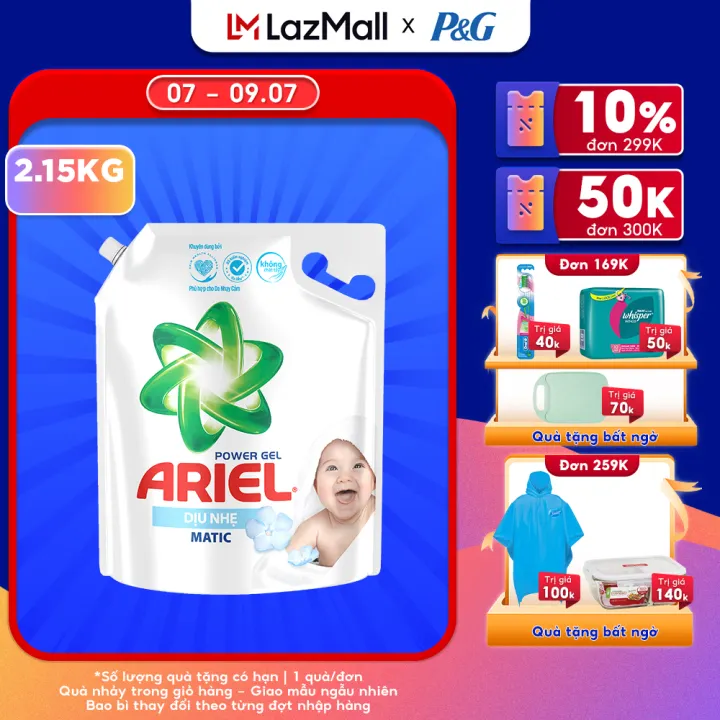 Nước Giặt ARIEL MATIC Nhiều Mùi Hương Túi 1.8KG/2.15KG [SL QUÀ CÓ HẠN - KIỂM TRA GIỎ]