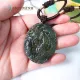 [tặng dây] Mặt dây đá Chalcedony khắc hình Rồng bay Thanh Long hình oval phong thủy thu hút may mắn, bình an | Hoa Minh Gem. 