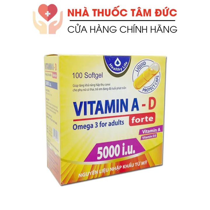 [HCM]Viên uống bổ sung vitamin AD tăng cường sức khỏe nâng cao đề kháng - Hộp 100 viên