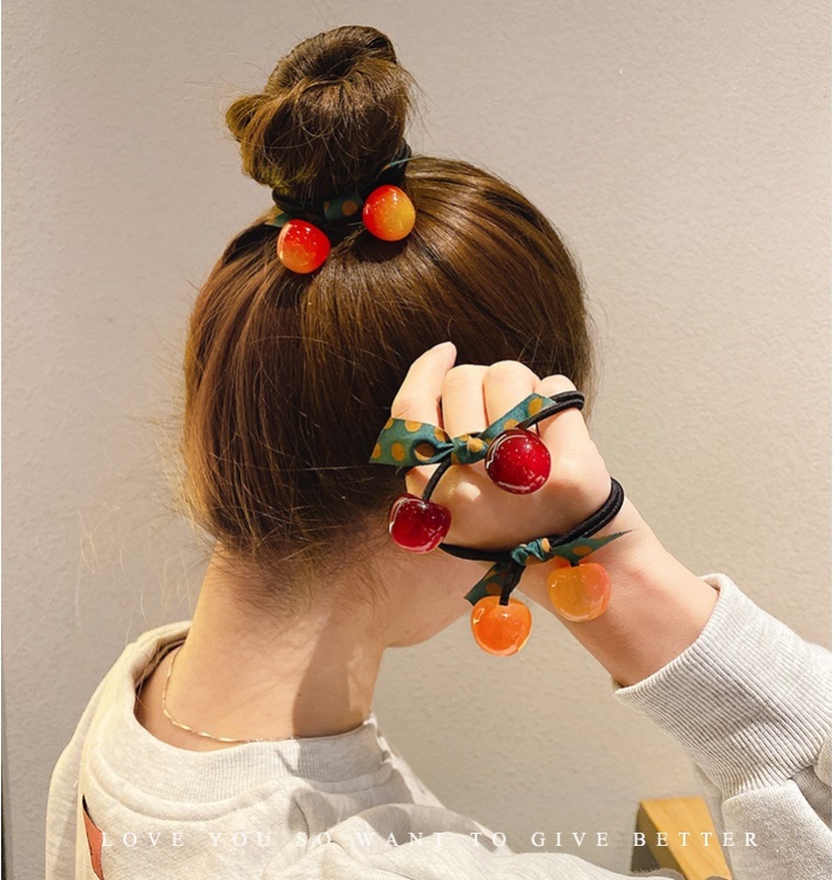 Cột tóc quả cherry chín mọng siêu yêu