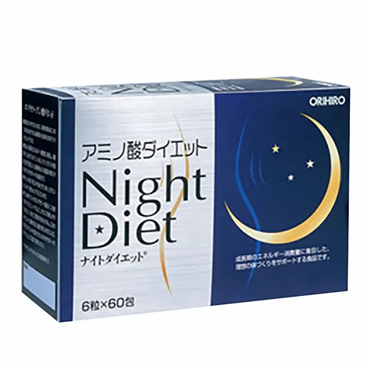 Viên uống Night Diet Orihiro Nhật Bản giúp hỗ trợ giảm cân ban đêm, hỗ trợ làm đẹp da, ngủ ngon, 60 gói x 6 viên/hộp