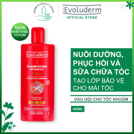 Dầu gội tóc uốn nhuộm Evoluderm sẽ giúp cho mái tóc của bạn trở nên thật khỏe, bóng mượt và dưỡng chất đến từ thiên nhiên sẽ nuôi dưỡng tóc của bạn đến từng sợi. Không chỉ vậy, độ uốn và màu tóc của bạn sẽ phát triển tối đa và tỏa sáng như ánh sao trên bầu trời đêm.