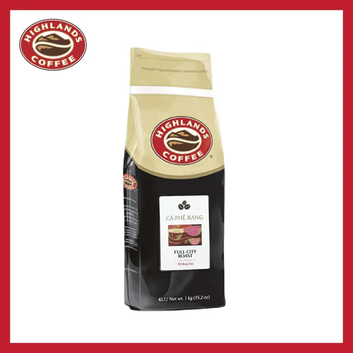 Cà phê hạt Full City Roast Highlands Coffee 1kg – hạt cà phê hảo hạng, hương vị đậm đà – Highlands coffee – top1shop