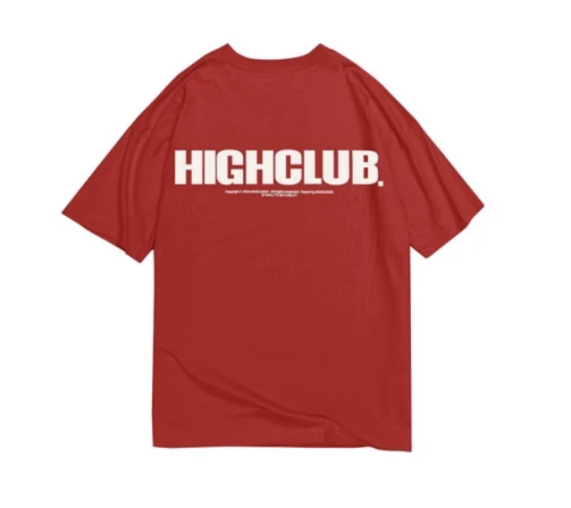 Highclub basic tee - red/white