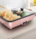 Nồi lẩu điện mini 2 ngăn đa năng, Nồi nướng điện siêu tốc chống dính thế hệ mới, 2 chế độ nấu nhanh, tiết kiệm điện, dễ vệ sinh, tiện dụng cho mọi gia đình. 