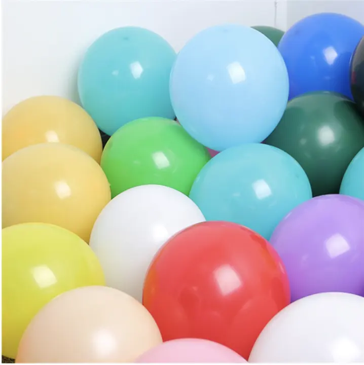 50 Bong bóng cao su THÁI LAN 10 inch chất lượng cao - thổi căng đạt 30 cm - dùng trang trí sinh nhật, tiệc, lễ, hội nghị, bé chơi