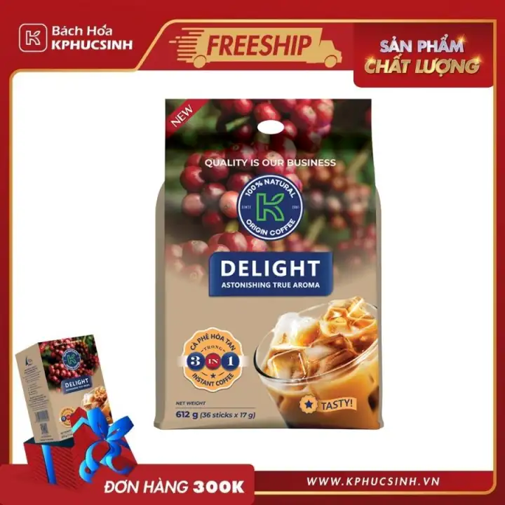 Cà Phê Hòa Tan K Coffee Delight 3In1 (612G / Túi ) – KCoffee – top1shop