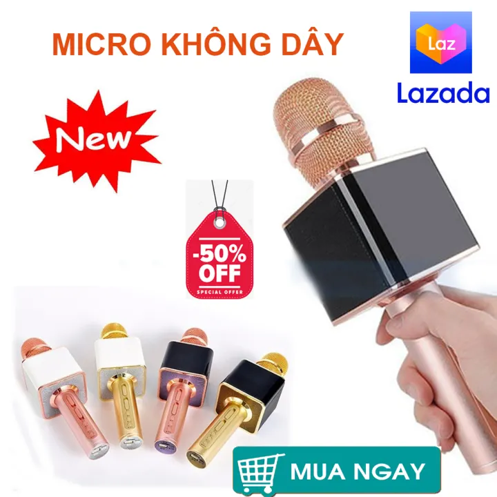 Micro Karaoke Bluetooth Cao Cấp, Micro Không Dây, Micro Karaoke Không Dây. [HÀNG XỊN] Micro kèm loa 3 trong 1, âm thanh cực chất, kết nối Bluetooth không dây. GIẢM GIÁ SỐC (-50%)