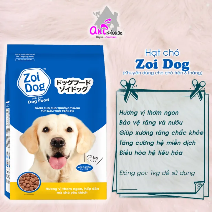 Thức ăn cho chó, hạt cho chó Zoi Dog - Gói 1kg - Xuất xứ Thái Lan - Ant House Petshop