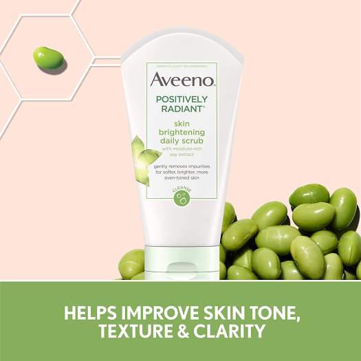 Sữa rửa mặt tẩy tế bào chết da dầu Aveeno Positively Radiant Skin Brightening Daily Facial Scrub 