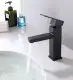Vòi Lavabo nóng lạnh màu đen cao cấp - Inox 304 - hình vuông. 