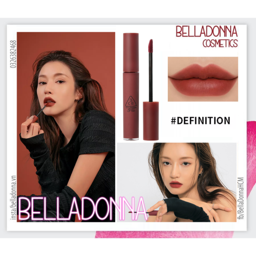 Son kem lì 3CE Velvet Lip Tint #Definition: Màu Đỏ Đậm Trendy - Son tint |  innisfreez.com
