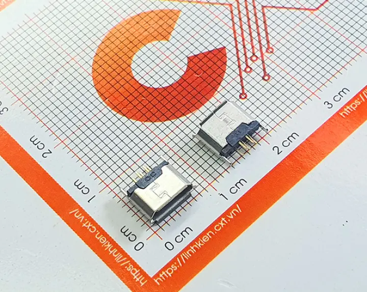 Cổng USB Micro-B 2.0 Đầu Cái 5 Chân Hàn PCB