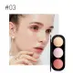 Bảng phấn má/phấn bắt sáng/phấn tạo khối Focallure 3 trong 1 tiện lợi bền màu lâu trôi với 5 tông màu tùy chọn - INTL. 