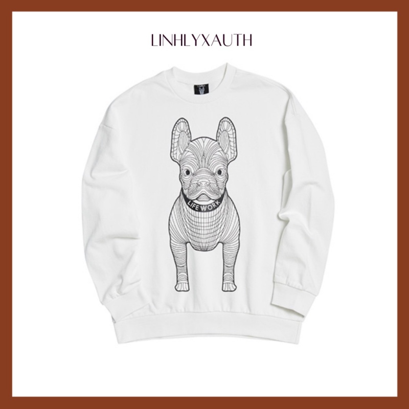 (HÀNG CHÍNH HÃNG) Áo thun Life Work - Radok Big Logo Short Sleeve SweatShirt – OFF White LinhLyxAuth llxauth