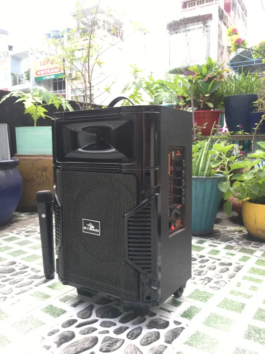 Loa Kéo Di Động Karaoke Bluetooth K108 Kiomic Âm Thanh Cực Đỉnh 150W(Tặng kèm 1 micro không dây cao cấp)