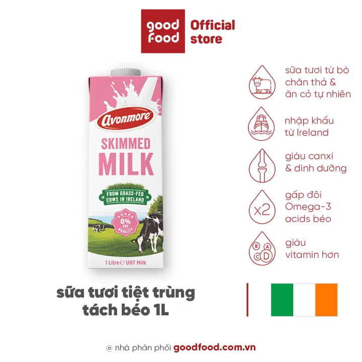 Sữa Tươi Tách Béo Tiệt Trùng (Không Đường) Avonmore Uht Skimmed Milk...