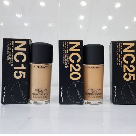 Kem nền MAC Studio Fix Fluid foundation SPF15 - NC20 - NC25 Kem che khuyết  điểm, lâu trôi - Phấn nền, kem nền 